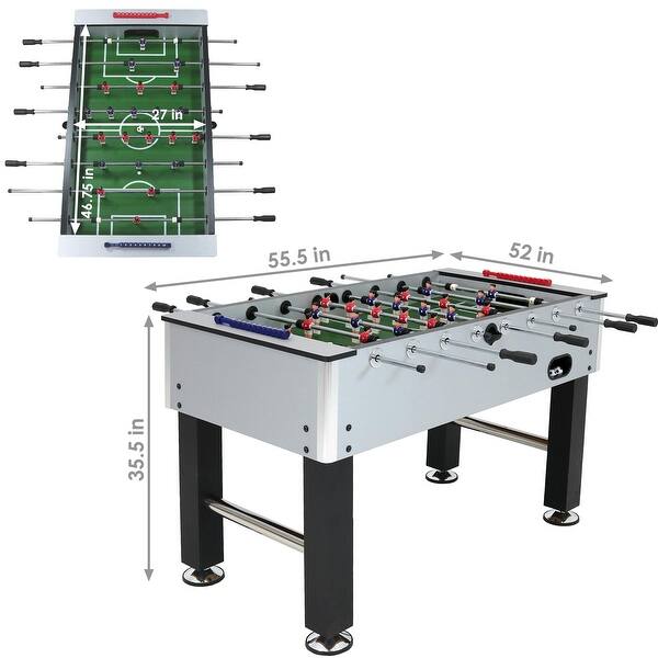 Sunnydaze 55" Metallic Foosball Soccer Arcade Sports Table for Game